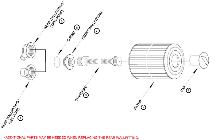 Tuyau de support du filtre HotSpring HighLife BLANC n° 79633