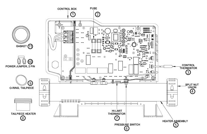 Joint HotSpring HotSpot (joint), passage de chauffe-eau 2 pouces, 2 pièces #78816
